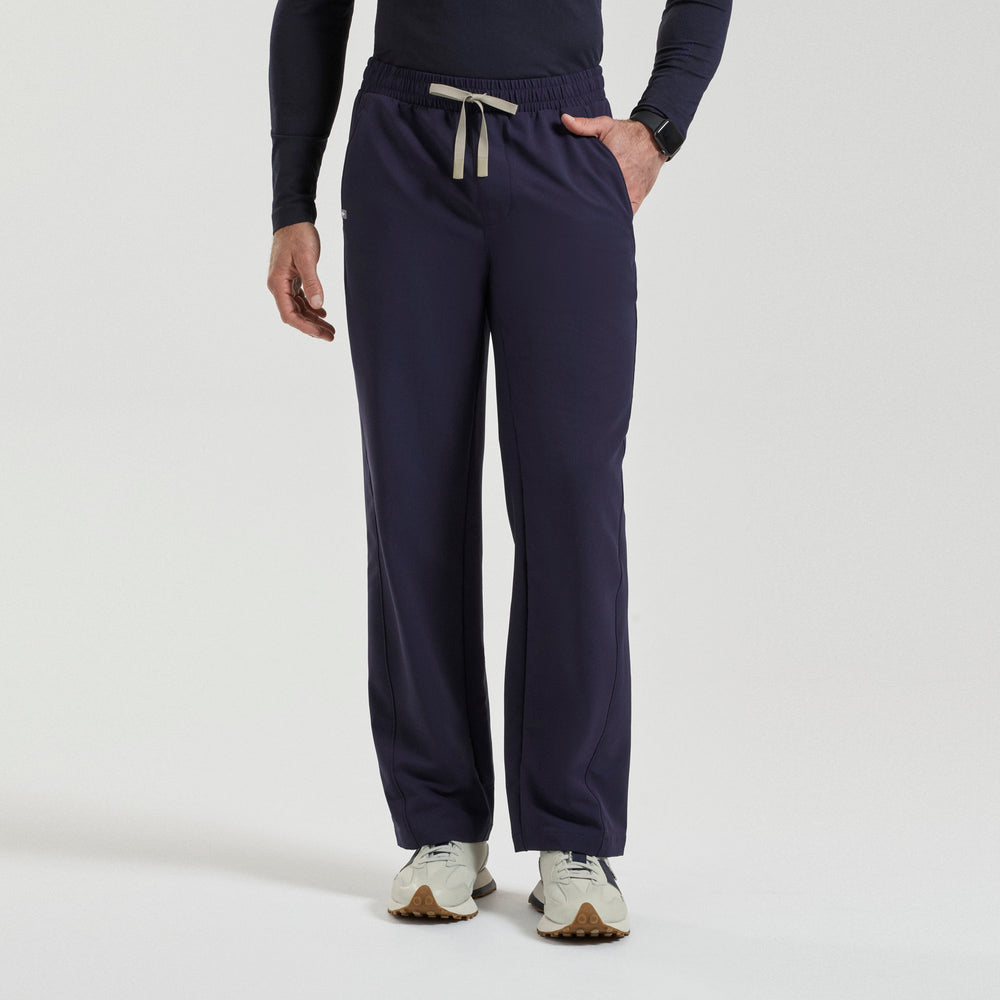 Straight Leg Scrub Pant in Navy, front view