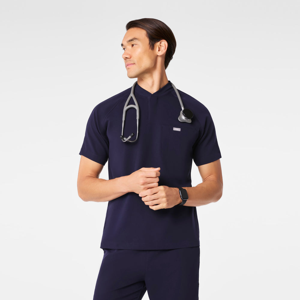 Classic Scrub Set in Navy, front view