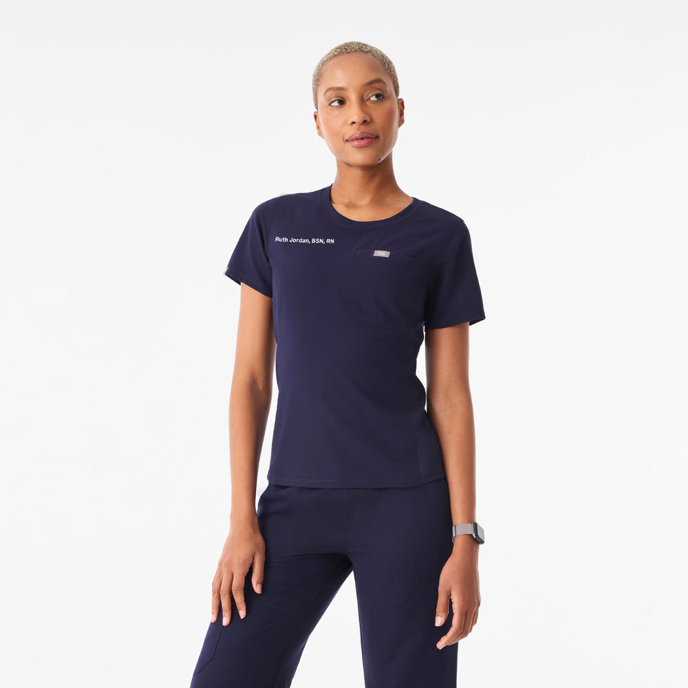 Classic Scrub Set in Navy, front view