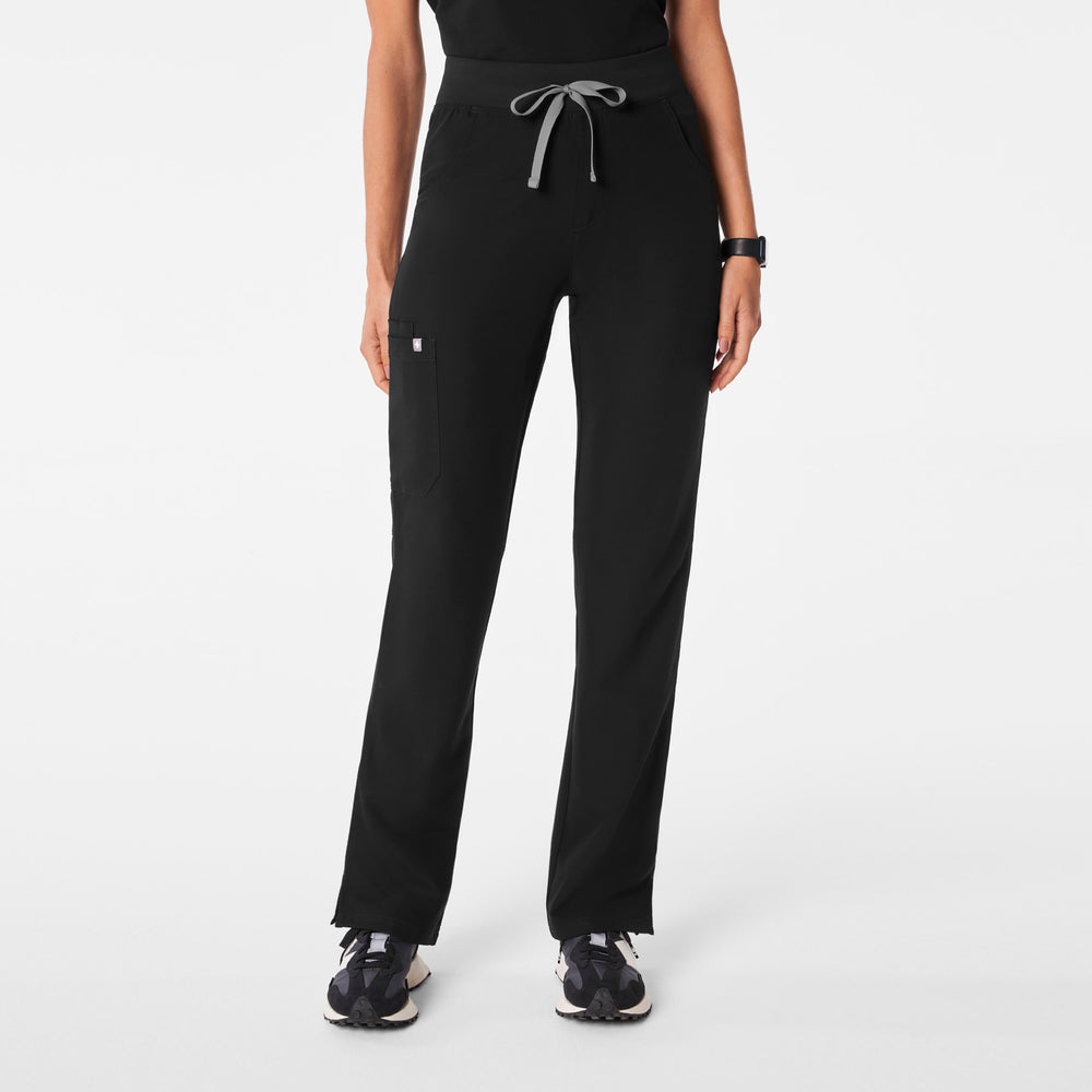 Stretch Cargo Pant in Black, front view