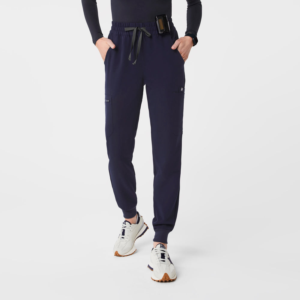 Stretch Cargo Pant in Navy, front view