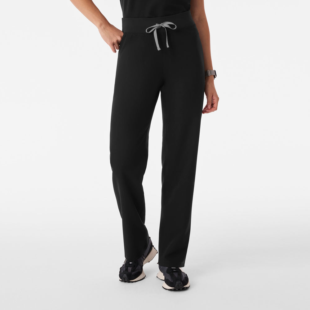 Jogger Scrub Set in Black, front view